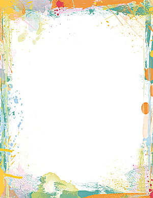 Colorful Abstract Paint Splash Border Frame on White Background HD phone wallpaper