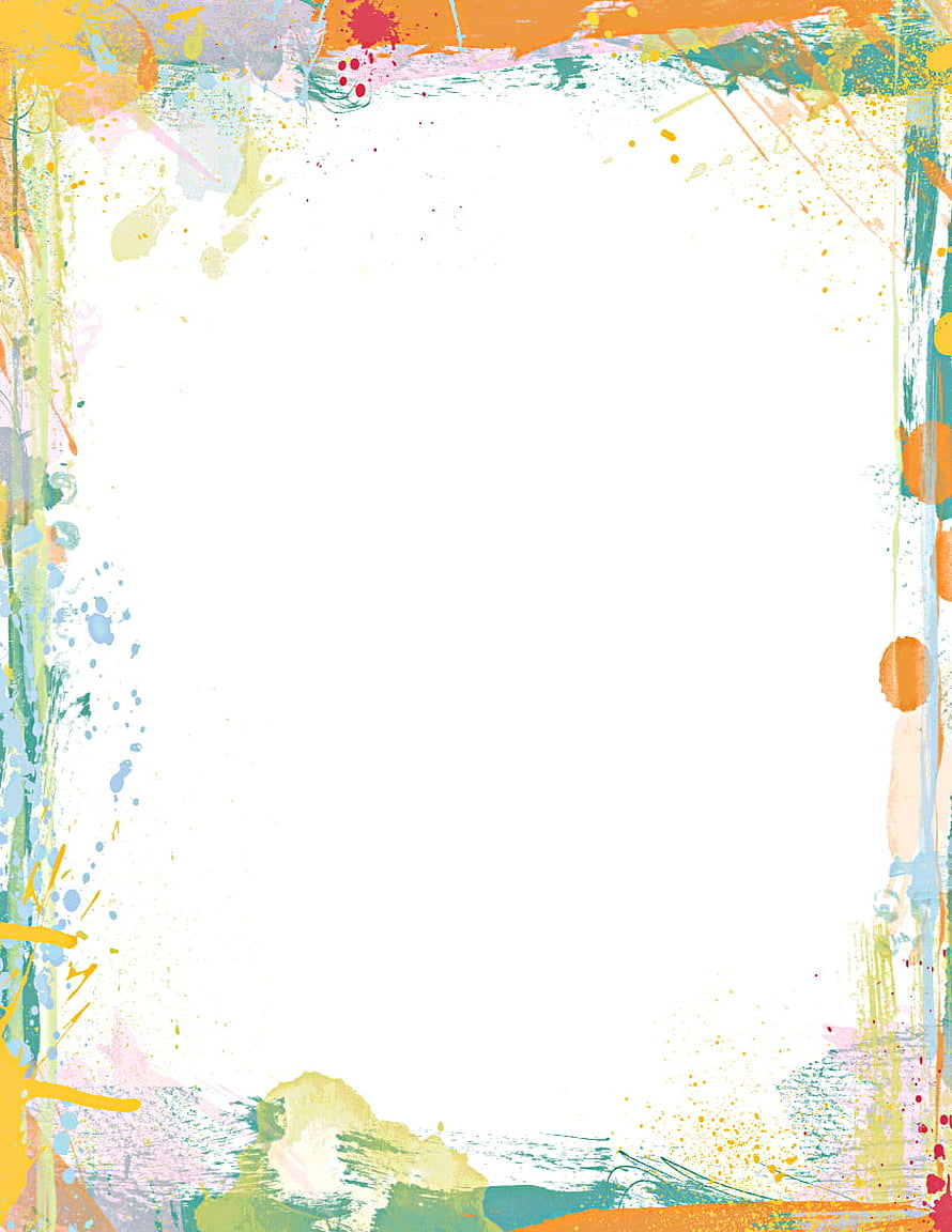 Colorful Abstract Paint Splash Border Frame on White Background HD phone wallpaper