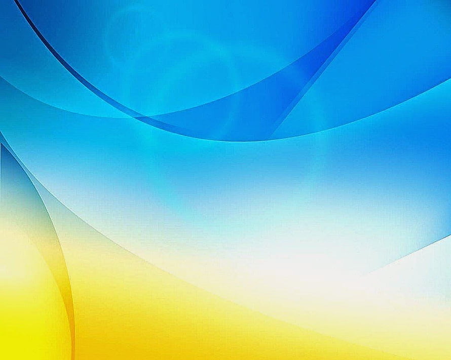 Blue and Yellow Abstract Curves with Soft Gradient Transitions and Minimalist Flowing Design HD wallpaper