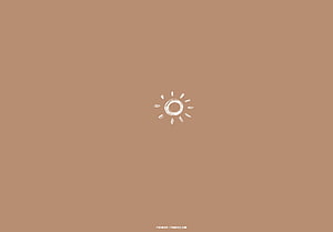 Minimalist White Sun Sketch on Warm Brown Background HD wallpaper