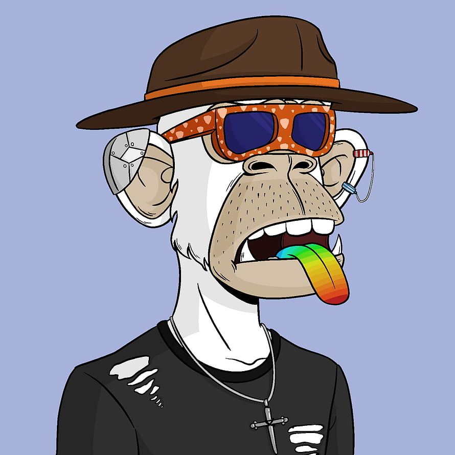 Cartoon Ape Character Wearing Fedora, Sunglasses, and Rainbow Tongue HD phone wallpaper
