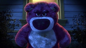 Lotso from Toy Story 3 in a dark and moody nighttime scene HD wallpaper