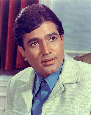 Rajesh Khanna Classic Portrait in Light Suit and Blue Shirt HD phone wallpaper