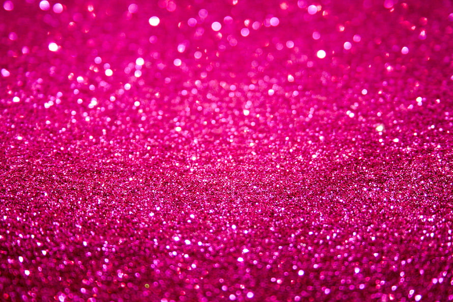 Vibrant Neon Pink Glitter Texture with Sparkling Bokeh Light Effects HD wallpaper