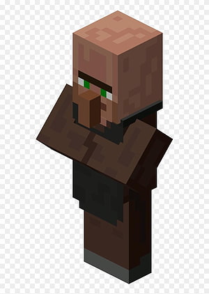 Minecraft Villager Character Render on Transparent Background HD phone wallpaper
