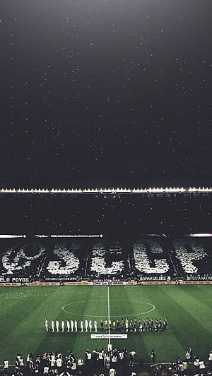 Arena Corinthians Night Match with Tifo Display and Starry Sky HD phone wallpaper