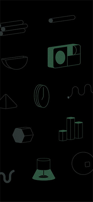 Minimalist Geometric Line Art Wallpaper with Dark Green and Black Palette HD phone wallpaper