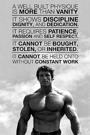 Black and White Arnold Schwarzenegger Bodybuilding Motivational Quote Poster HD phone wallpaper