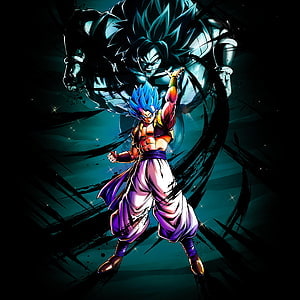 Super Gogeta Blue Hair Dragon Ball Legends Anime Character Artwork HD phone wallpaper