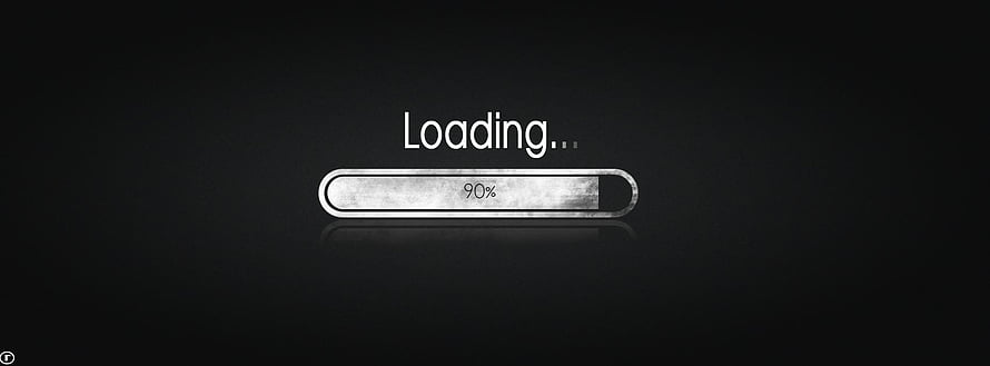Minimalist Dark Loading Screen with Metallic Progress Bar HD wallpaper