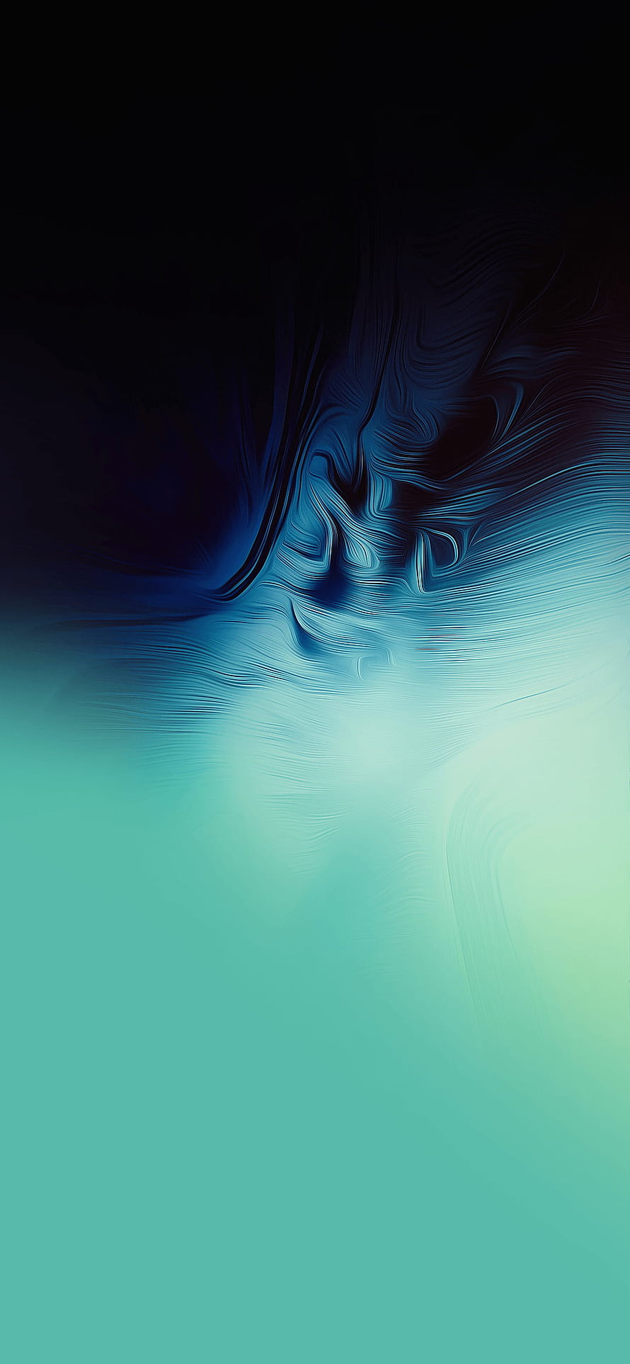 Samsung S10 Plus Abstract Liquid Gradient Wallpaper in Deep Blue and Teal Tones HD phone wallpaper