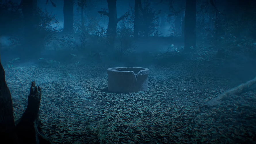 Misty Forest Well Scene from Dead by Daylight Horror Game HD wallpaper