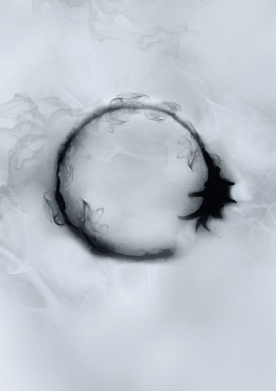Arrival Minimalist Abstract Poster with Ink Circle and Smoke HD phone wallpaper