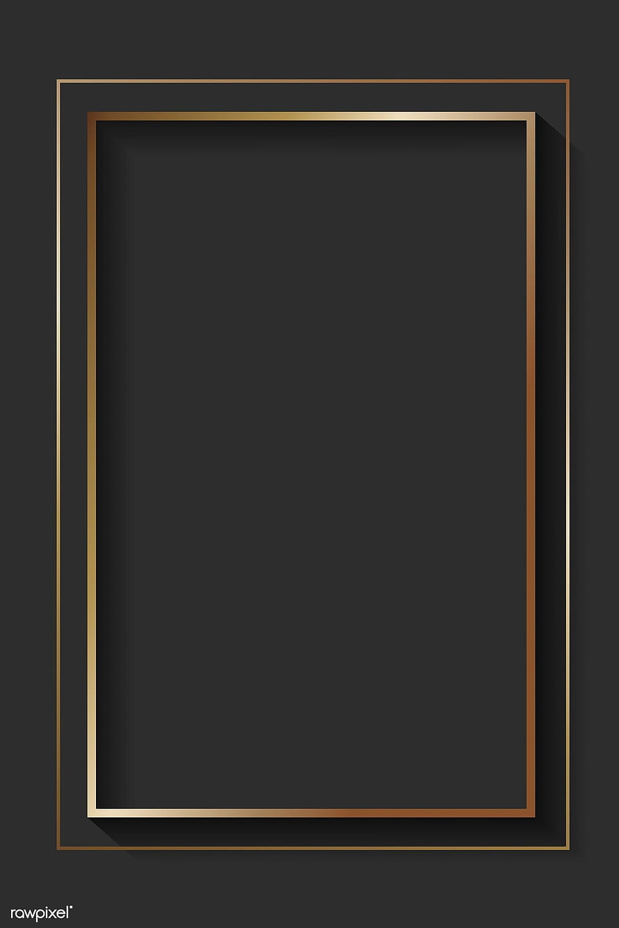 Elegant Black and Gold Geometric Frame Template for Premium Design Layouts HD phone wallpaper