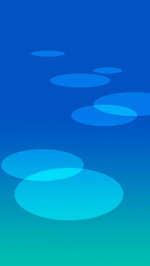 Minimalist Blue Gradient Abstract Wallpaper with Floating Elliptical Shapes HD phone wallpaper