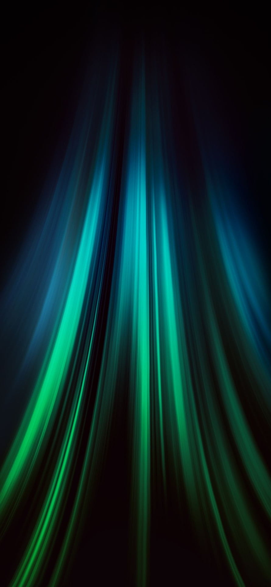 Abstract Teal and Green Light Rays on Dark Background HD phone wallpaper