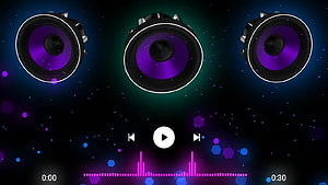 Avee Player Speaker Template with Purple Bass Boost and Audio Visualizer HD wallpaper