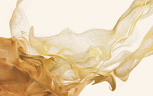 Elegant Gold Ink Swirls on Cream Background Abstract Art HD wallpaper