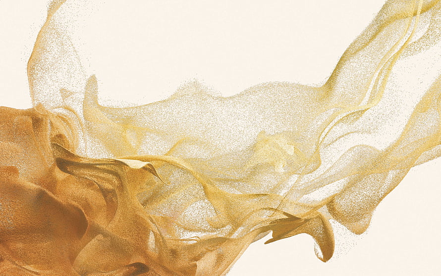 Elegant Gold Ink Swirls on Cream Background Abstract Art HD wallpaper