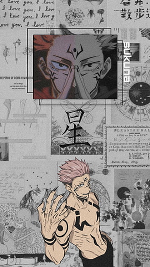 Sukuna Jujutsu Kaisen Anime Character Aesthetic Wallpaper HD phone wallpaper