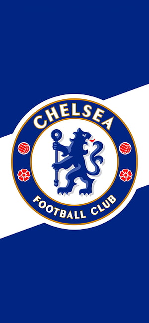 Chelsea Football Club Official Crest Logo on Royal Blue Background HD phone wallpaper