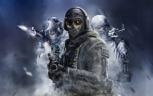 Call of Duty Modern Warfare Ghosts Squad in Tactical Combat Gear HD wallpaper