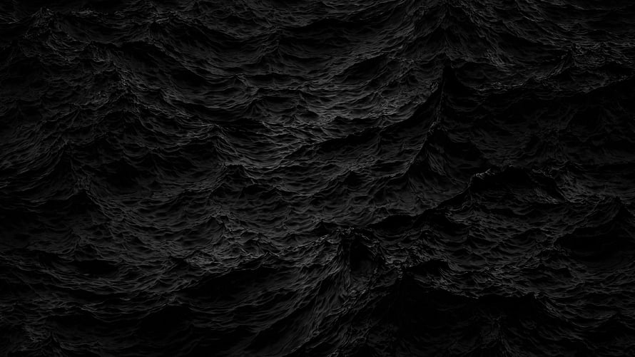 Dark Abstract Black Wave Texture with Deep Ripples and Organic Flow HD wallpaper