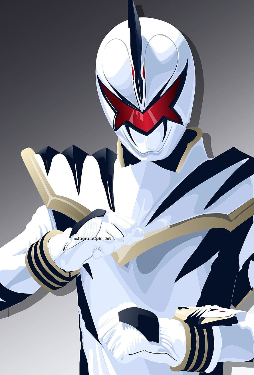 Trent White Ranger Power Rangers Character Illustration HD phone wallpaper