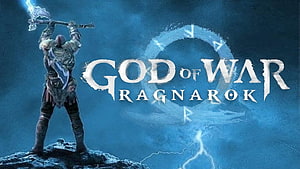 God of War Ragnarok Kratos Key Art with Leviathan Axe and Norse Rune Circle HD wallpaper