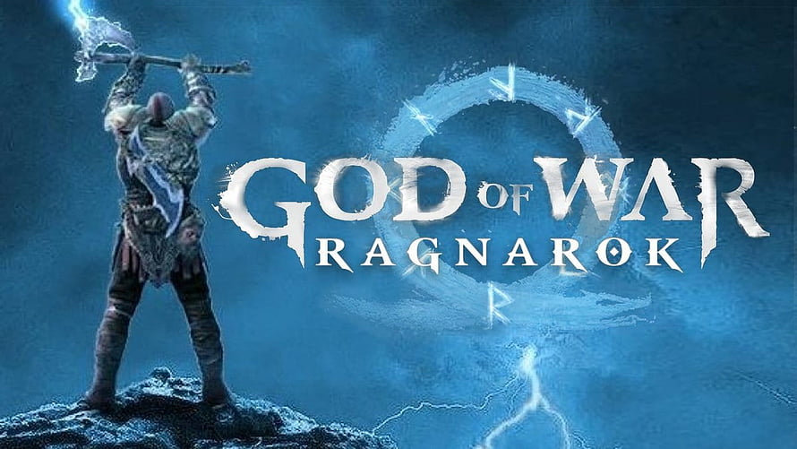 God of War Ragnarok Kratos Key Art with Leviathan Axe and Norse Rune Circle HD wallpaper