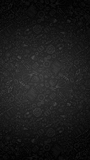 Dark Chalkboard Doodle Pattern with Creative Icons and Sketches HD phone wallpaper