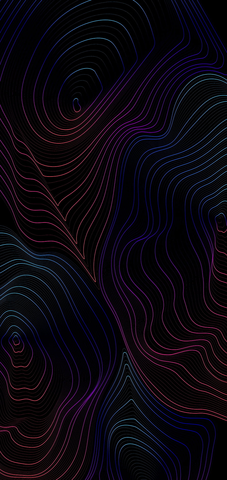 Neon Topographic Contour Lines Abstract Dark Wallpaper HD phone wallpaper