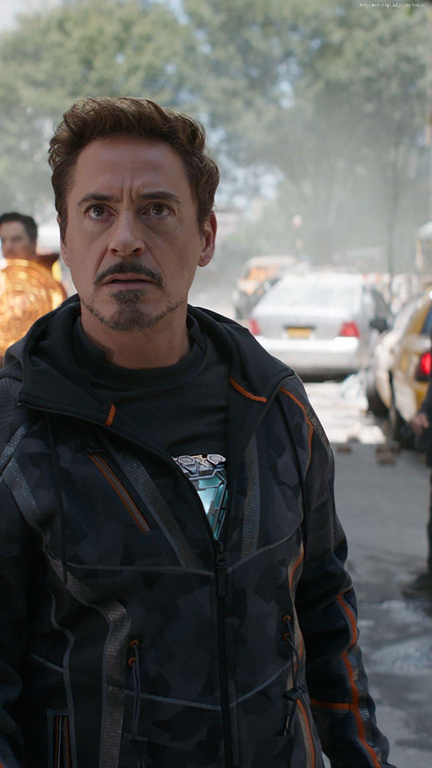 Robert Downey Jr as Tony Stark in Avengers Infinity War Cinematic Scene HD phone wallpaper