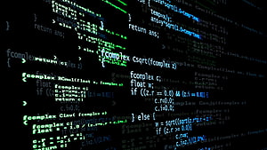 Green C Programming Source Code on Black Background HD wallpaper