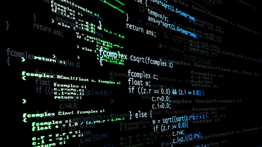 Green C Programming Source Code on Black Background HD wallpaper