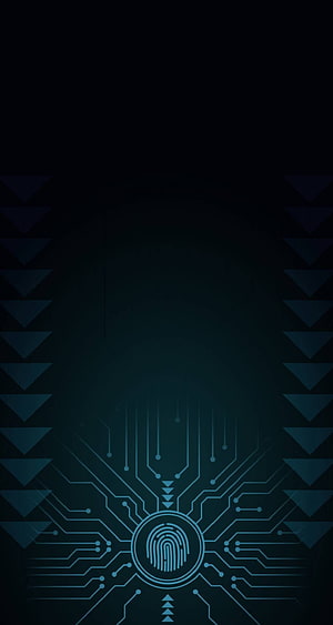 Dark Blue Fingerprint Circuit Board Technology Background HD phone wallpaper