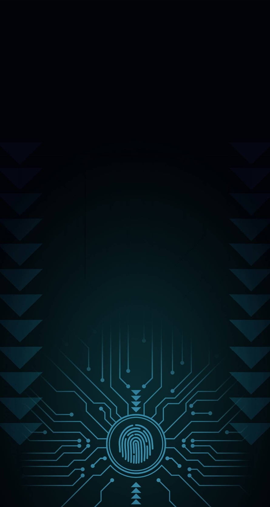 Dark Blue Fingerprint Circuit Board Technology Background HD phone wallpaper