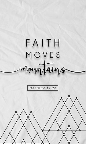 Faith Moves Mountains Bible Verse Art with Geometric Mountain Line Art on Crumpled Paper Background HD phone wallpaper