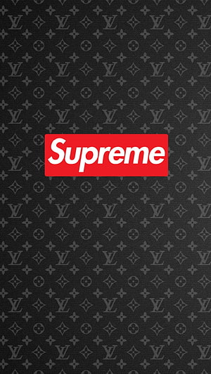 Supreme x Louis Vuitton Monogram Pattern Wallpaper with Red Box Logo HD phone wallpaper
