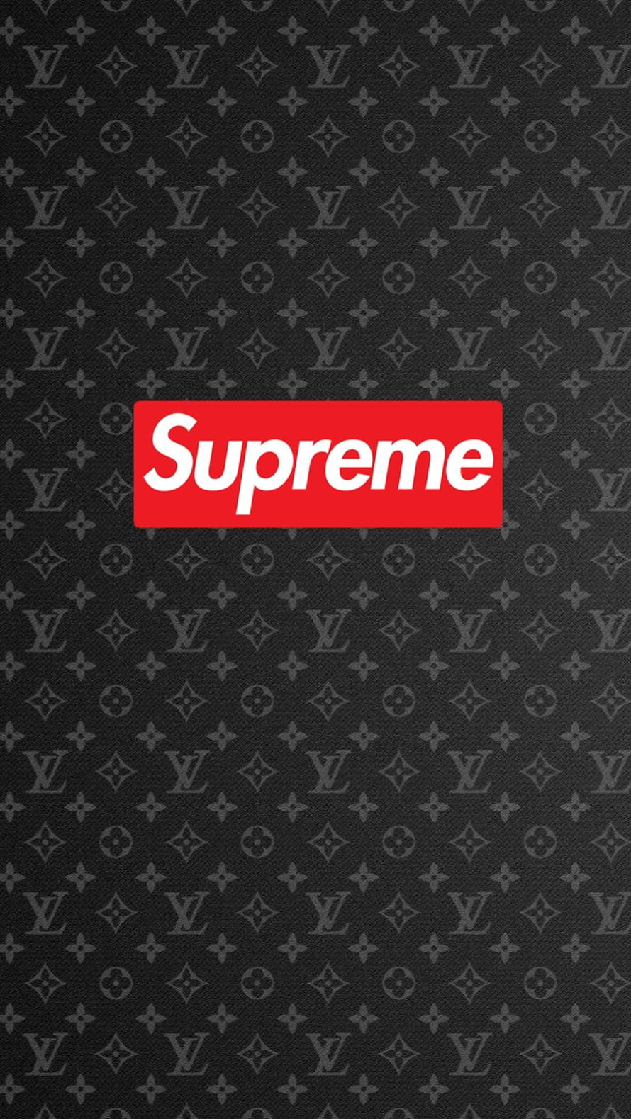 Supreme x Louis Vuitton Monogram Pattern Wallpaper with Red Box Logo HD phone wallpaper
