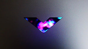 HP Victus Gaming Laptop Logo with RGB Backlit V Emblem on Dark Chassis HD wallpaper