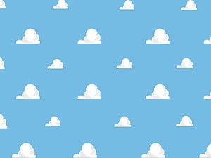 Cute Cartoon Cloud Pattern on Light Blue Sky Background HD wallpaper