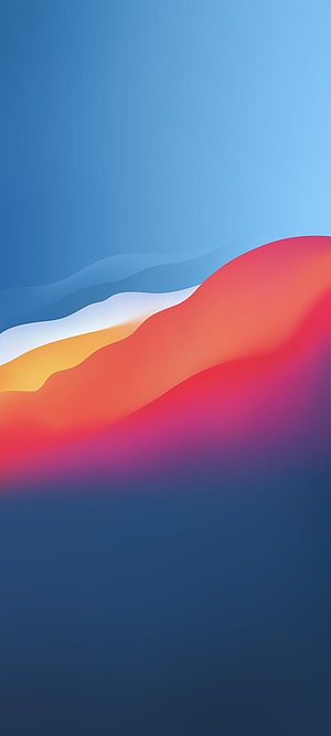 Minimalist Abstract Landscape with Warm Sunset Hues and Cool Blue Sky HD phone wallpaper