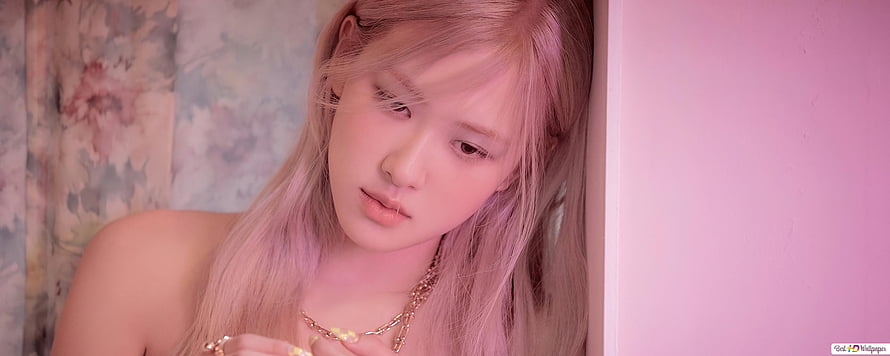 Rose from Blackpink in soft pink tones from the On The Ground music video HD wallpaper