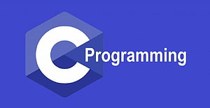 C Programming Language Logo on Blue Background HD wallpaper