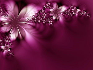 Elegant Purple Fractal Floral Pattern with Soft Petal Details and Dreamy Gradient Background HD wallpaper