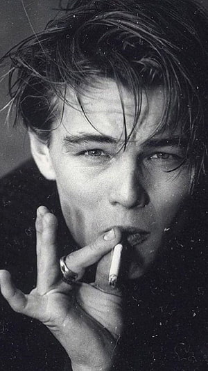 Leonardo DiCaprio Black and White Portrait Smoking Cigarette HD phone wallpaper