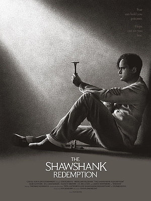 The Shawshank Redemption Movie Poster with Tim Robbins Holding a Rock Hammer HD phone wallpaper