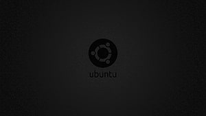 Ubuntu Linux Minimalist Dark Logo on Black Background HD wallpaper