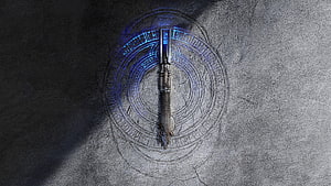 Star Wars Jedi Fallen Order Lightsaber on Ancient Stone Circle HD wallpaper